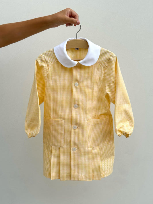 YELLOW CHECKED KINDERGARTEN APRON