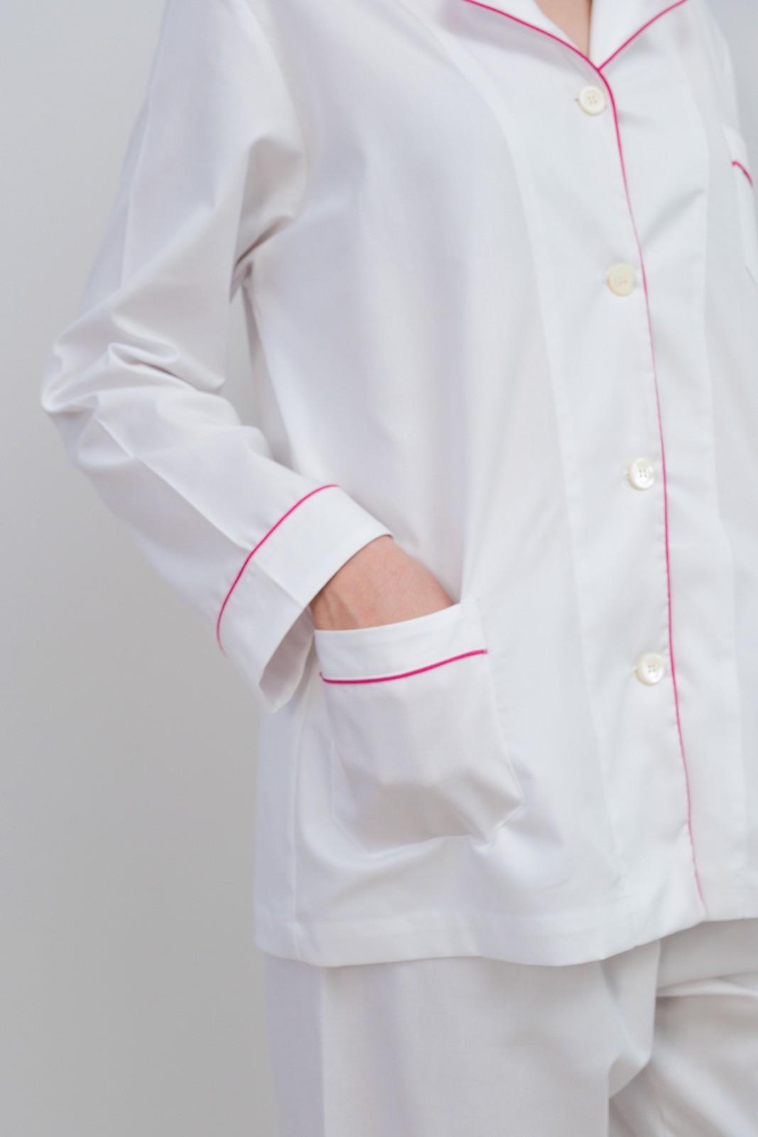 COMPLETO DONNA OXFORD BIANCO PROFILO LAMPONE CODOUNI BIALAM SILVIA SCALMANA 