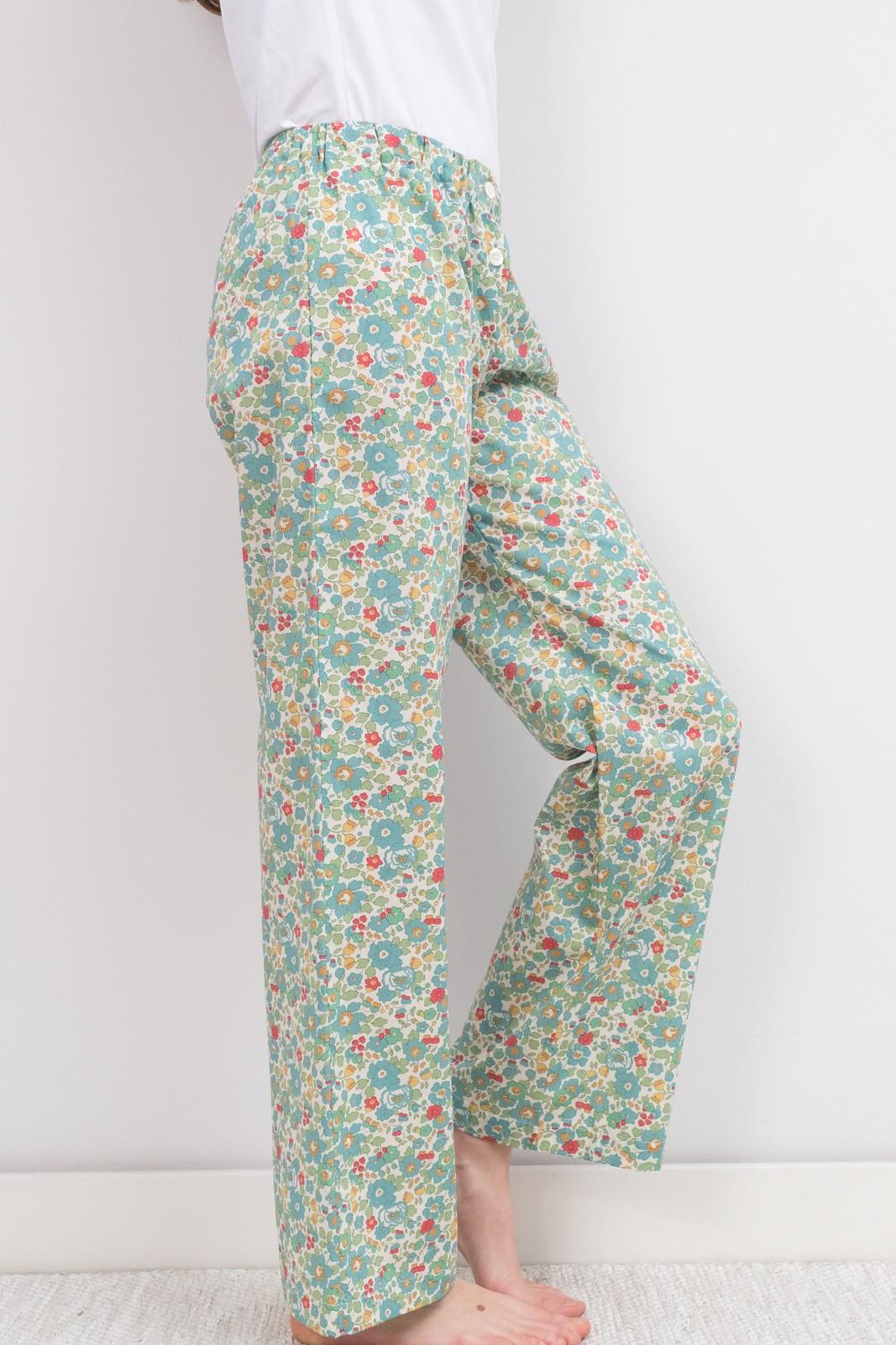 PANTALONI LIBERTY DONNA BESTY VERDE PADL BETSYVERDE SILVIA SCALMANA 