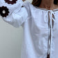 CAMICIA FIORE MARRONE FIORE MARRONE CASA DEL BIANCO 