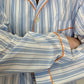 PIGIAMA UOMO RIGONE AZZURRO PROFILO ARANCIO COUPRGO AZZARA SILVIA SCALMANA 