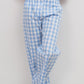 PANTALONI POPELINE DONNA QUADRONE AZZURRO PADPQDR AZZ SILVIA SCALMANA 