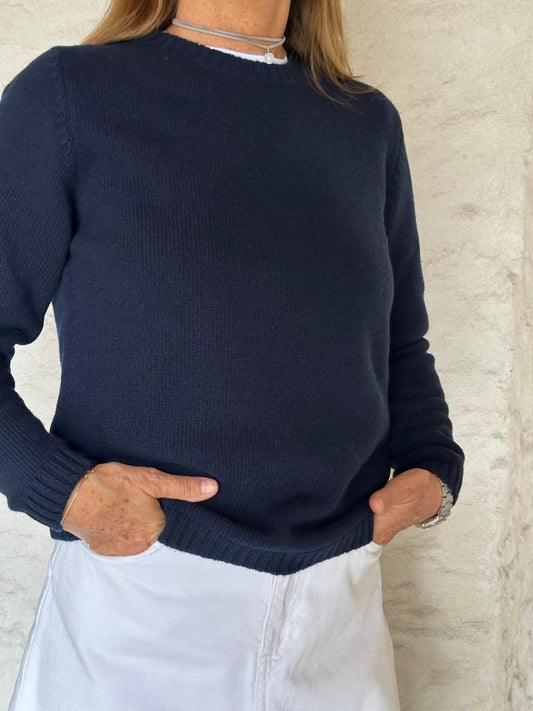 GOLF GIROCOLLO DONNA LANA BLU GIRTDL BLU SILVIA SCALMANA 