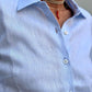 CAMICIA DONNA LINO AZZURRO
