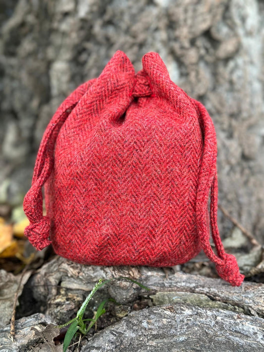 SECCHIELLO IN TWEED SPIGATO "MELOGRANO"