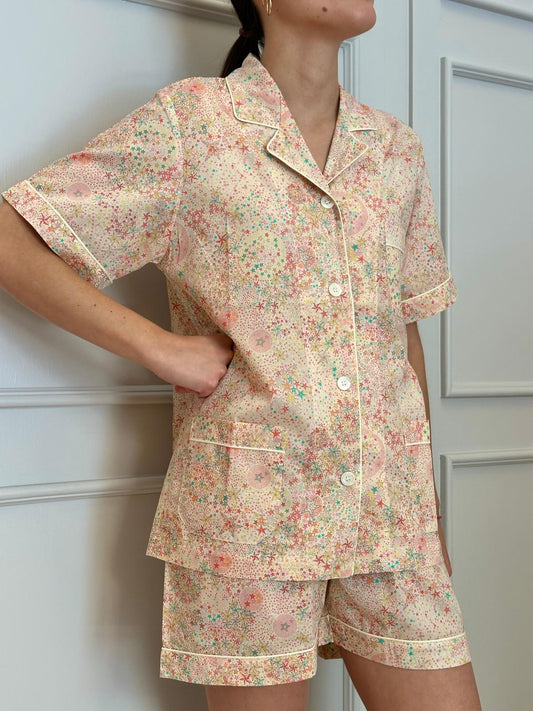PIGIAMA DONNA LIBERTY CORTO "ADELAJDA" GIALLO