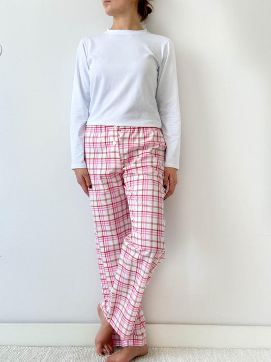 PANTALONI DONNA SCOZZESE FRAGOLA/ROSSO PADFSCO FRG SILVIA SCALMANA 