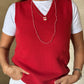 GILET DONNA LANA ROSSO GILTD LROSSO SILVIA SCALMANA 