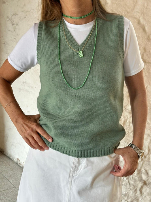 GILET DONNA LANA SALVIA GILTD LSALVIA SILVIA SCALMANA 