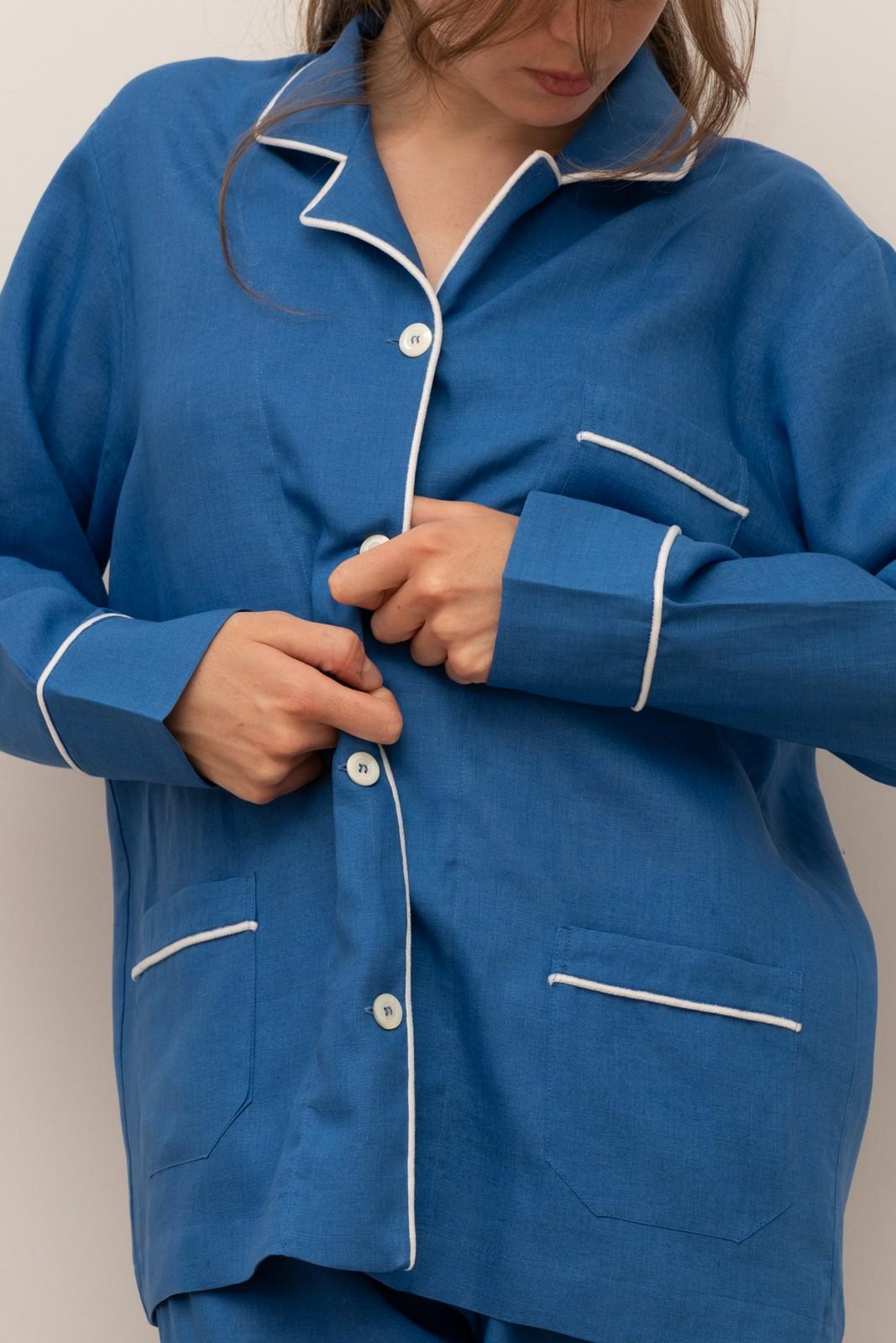 COMPLETO DONNA LINO UNITO BLU PROFILO LATTE CODIUNI BLULAT SILVIA SCALMANA 
