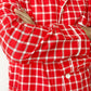 COMPLETO UOMO FINESTRATO FONDO ROSSO COUFFIN ROSLAT SILVIA SCALMANA 