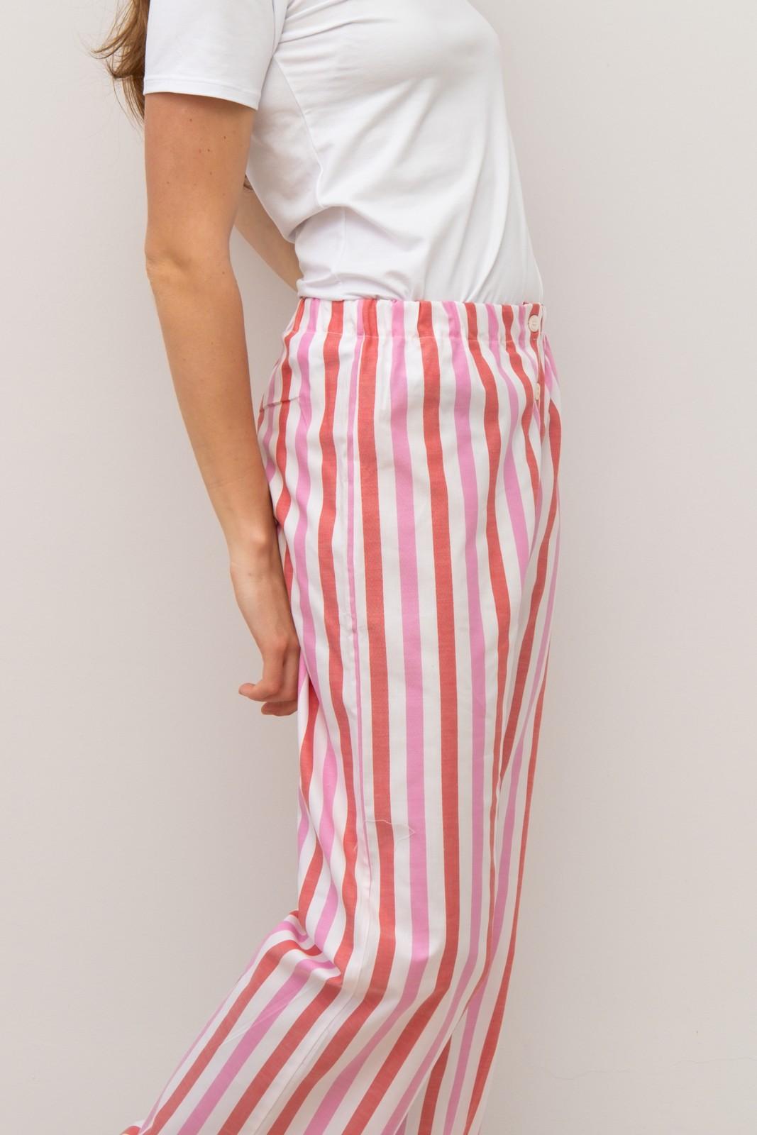 PANTALONI POPELINE DONNA TAGLIATELLA MISTA FRAGOLA/ROSSO PADP FRGROS SILVIA SCALMANA 