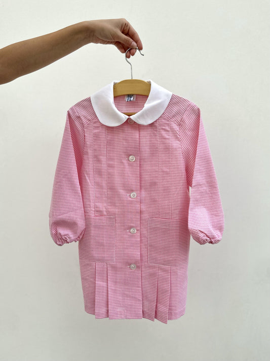 PINK CHECKED KINDERGARTEN APRON