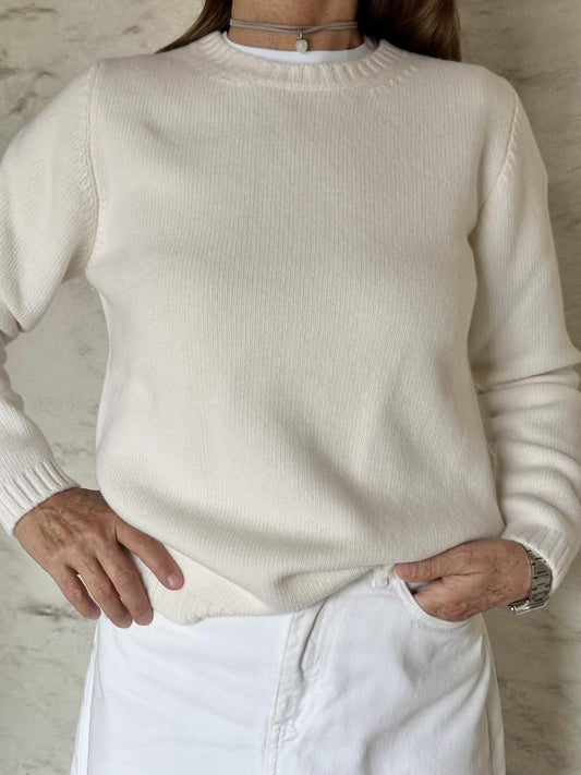 GOLF GIROCOLLO DONNA LANA BIANCO GIRTDL BIANCO SILVIA SCALMANA 