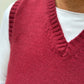 GILET DONNA IN LANA "BORDEAUX"