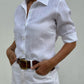 CAMICIA DONNA LINO BIANCO