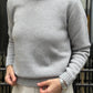 GIROCOLLO DONNA IN LANA "GRIGIO"