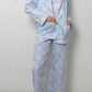 COMPLETO DONNA RIGA AZZURRA STAMPA MARGHERITE CODPSTA MARGHE SILVIA SCALMANA 