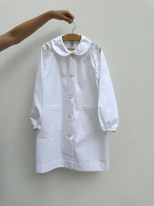 GREMBIULE SCUOLA BIANCO CON PIZZO GREMBIULE PIZZO BIANCO CASA DEL BIANCO 