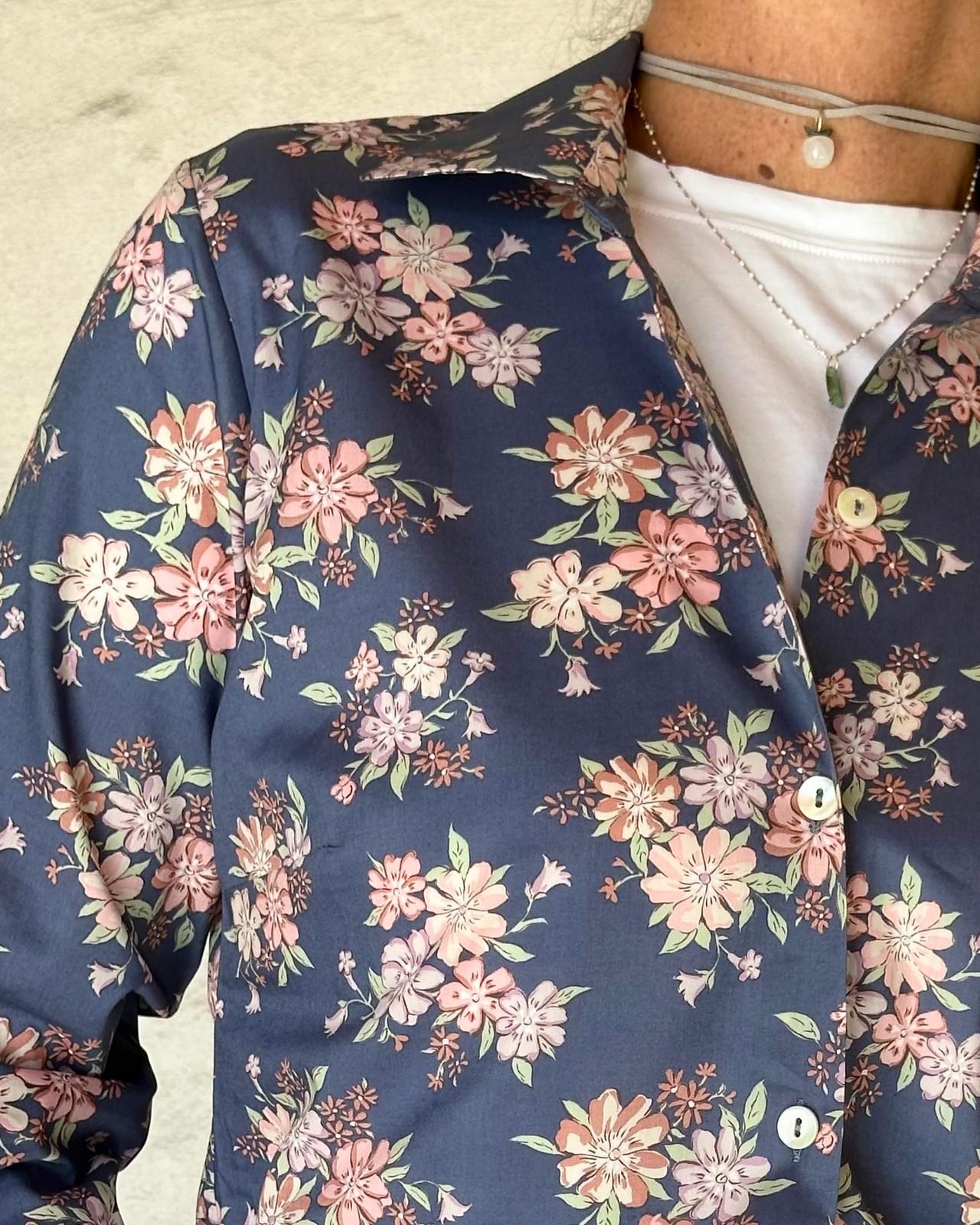 CAMICIA DONNA LIBERTY "LYNDA ANN" BLU CADL LYNDAANNEBLU SILVIA SCALMANA 