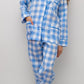 COMPLETO DONNA LINO QUADRONE AZZURRO PROFILO BLUETTE CODIQDR AZZBLU SILVIA SCALMANA 