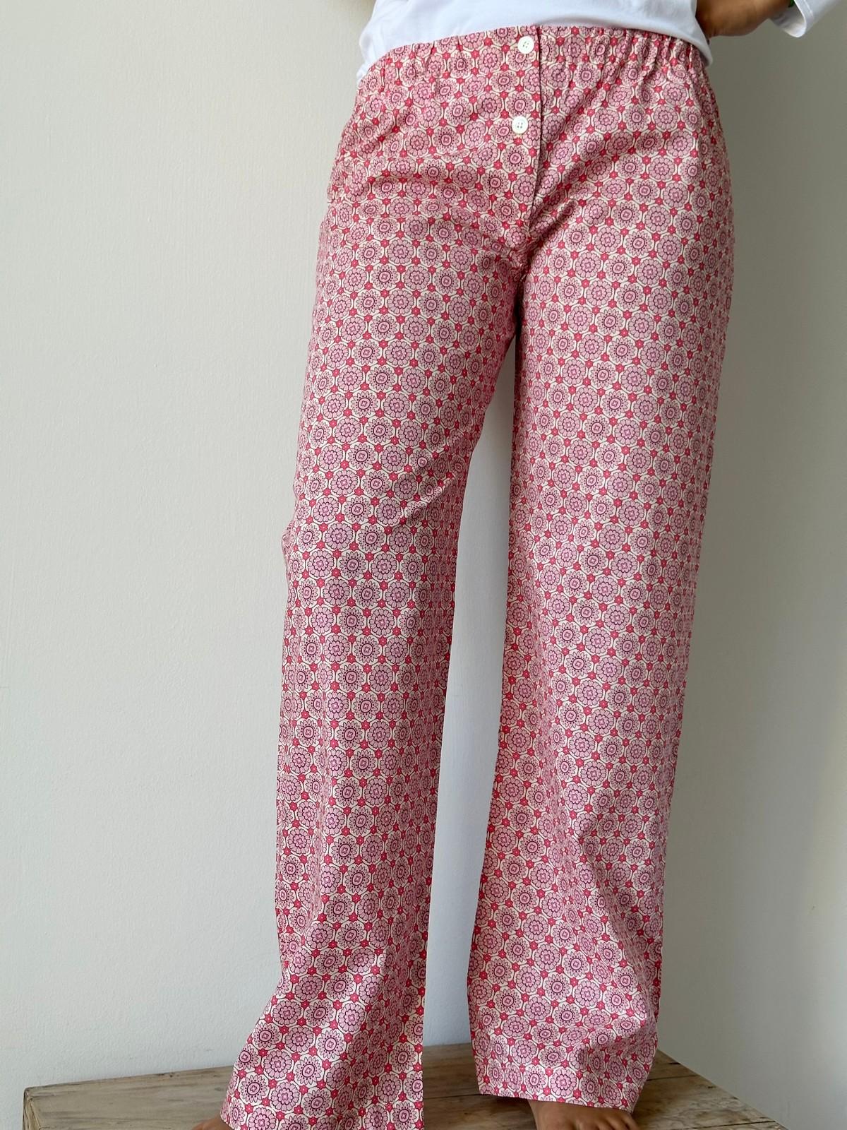 PANTALONI LIBERTY DONNA "INEZ MIO" ROSA PADL INEZMIOROSA SILVIA SCALMANA 