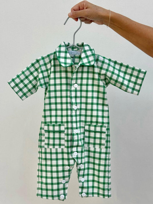 TUTINA BEBE' IN FLANELLA FINESTRATO VERDE TBFLFINEST VERDE SILVIA SCALMANA 