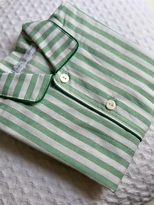 PIGIAMA BAMBINO IN FLANELLA RIGONE VERDE