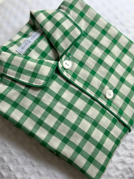 PIGIAMA BAMBINO IN FLANELLA FINESTRATO VERDE