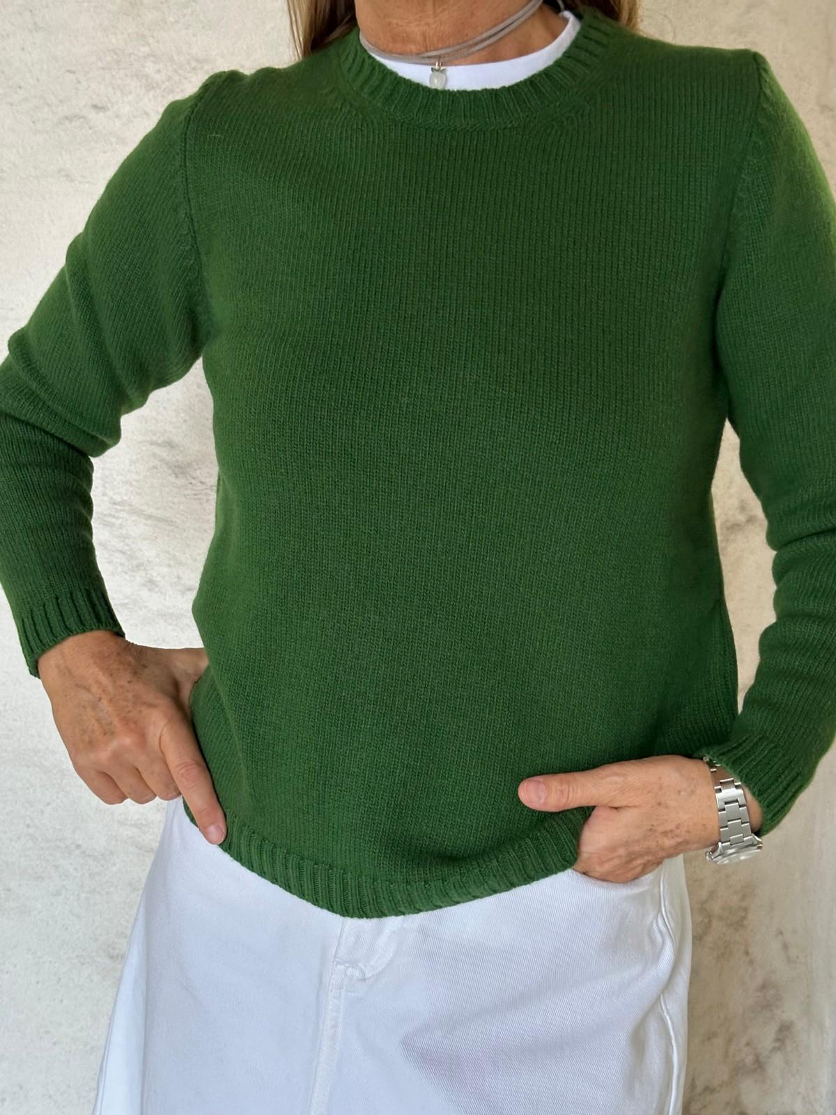 GOLF GIROCOLLO DONNA LANA VERDE LAURO GIRTDL VERDELAURO SILVIA SCALMANA 