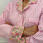 PIGIAMA DONNA RIGA FRAGOLA CON DETTAGLI BETSY FRAGOLA