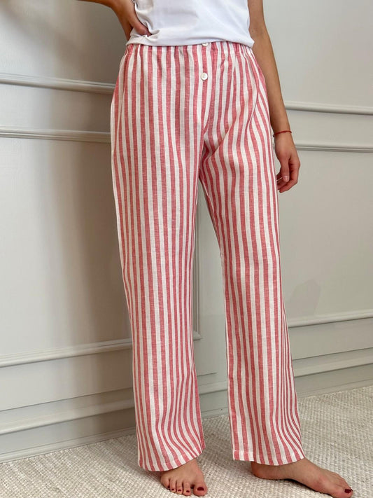 PANTALONI DONNA LINO TAGLIATELLA ROSSA PADITAG ROS SILVIA SCALMANA 