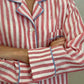 PIGIAMA DONNA IN LINO TAGLIATELLA ROSSA ROFILO AZZURRO CODITAG ROSAZZ SILVIA SCALMANA 