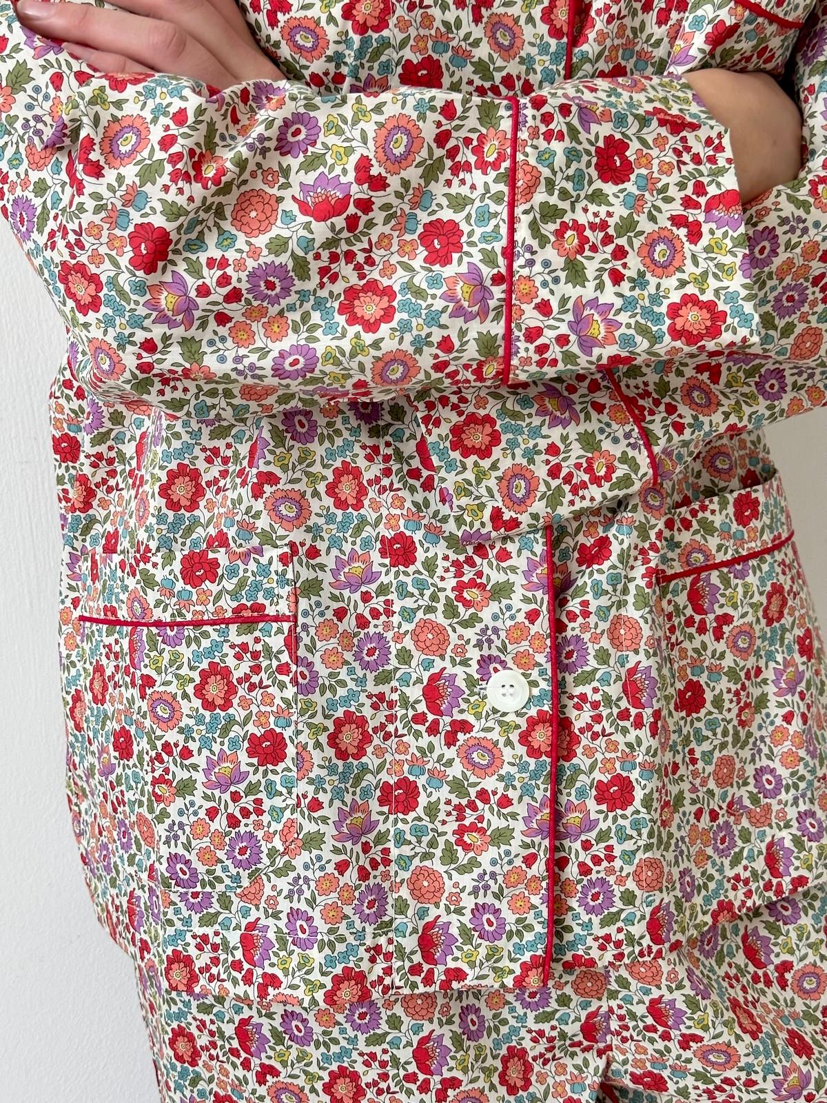 PIGIAMA LIBERTY "D'ANJO" RED WINTER CODL DANJOREDWINTER SILVIA SCALMANA 