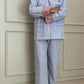 PIGIAMA DONNA BASTONCINO AZZURRO CON DETTAGLI THERESA AZZURRO MXDLBAS AZZTHERESAAZZ SILVIA SCALMANA 
