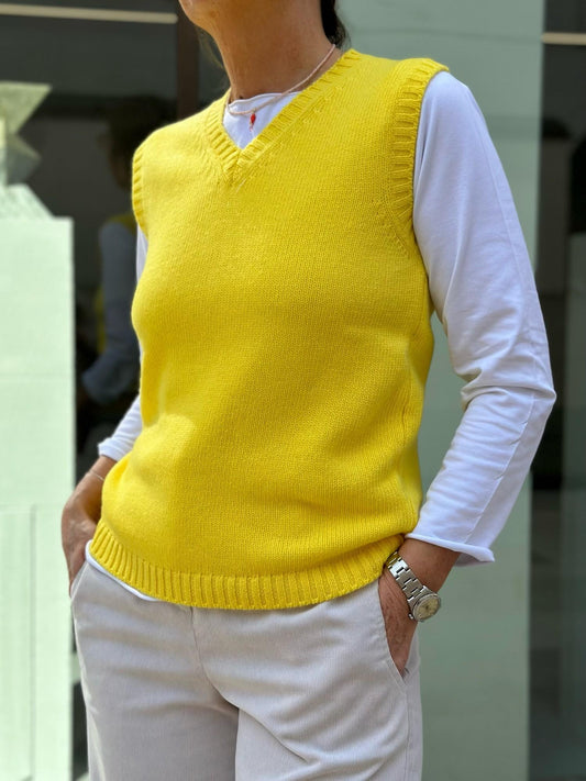GILET DONNA IN LANA "LIMONE"