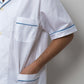COMPLETO CORTO UOMO UNITO BIANCO PROILO AZZURRO CCUPUNI BIAAZZ SILVIA SCALMANA 
