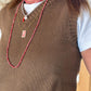 GILET DONNA COTONE MARRONE