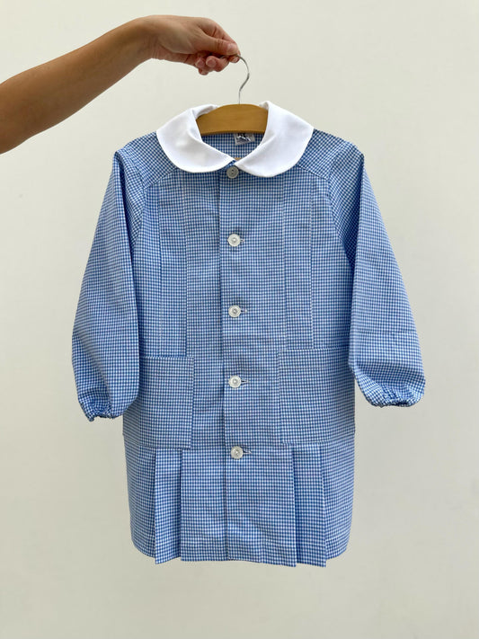BLUE CHECKED KINDERGARTEN APRON