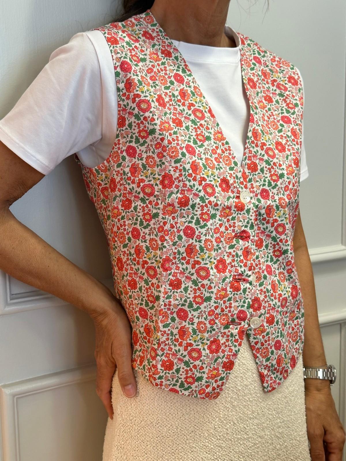 GILET LIBERTY DONNA "D'ANJO" ROSSO GIDL DANJOROSSO SILVIA SCALMANA 
