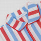 COMBPLETO BAMBINO TAGLIATELLA MISTA AZZURRO/ROSSO PRFILO AZZURRO COBPAZZ ROSAZZ SILVIA SCALMANA 