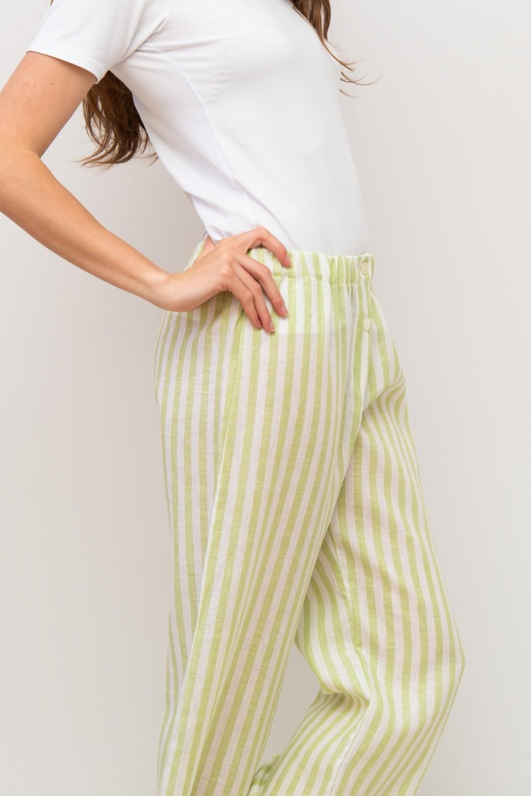 PANTALONI LINO TAGLIATELLA MELA PADIRIG VER SILVIA SCALMANA 