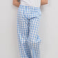 PANTALONI POPELINE DONNA QUADRONE AZZURRO PADPQDR AZZ SILVIA SCALMANA 
