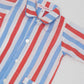 TUTINA POPELINE TAGLIATELLA MISTA AZZURRO/ROSSO PROFILO AZZURRO TUBPAZZ ROSAZZ SILVIA SCALMANA 