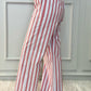 PANTALONI DONNA RIGONE ROSSO/AZZURRO PADPRGO ROS SILVIA SCALMANA 