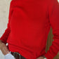 GIROCOLLO DONNA COTONE ROSSO