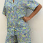 PIGIAMA LIBERTY CORTO DONNA "MARGARET ANNIE AZZURRO"