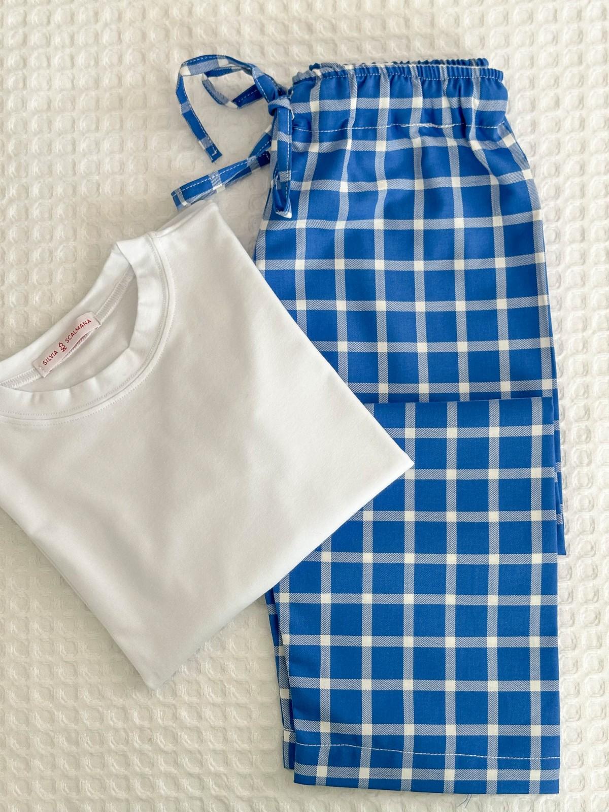 PANTALONI BIMBO FINESTRATO FONDO BLUETTE PABFFIN BLU SILVIA SCALMANA 