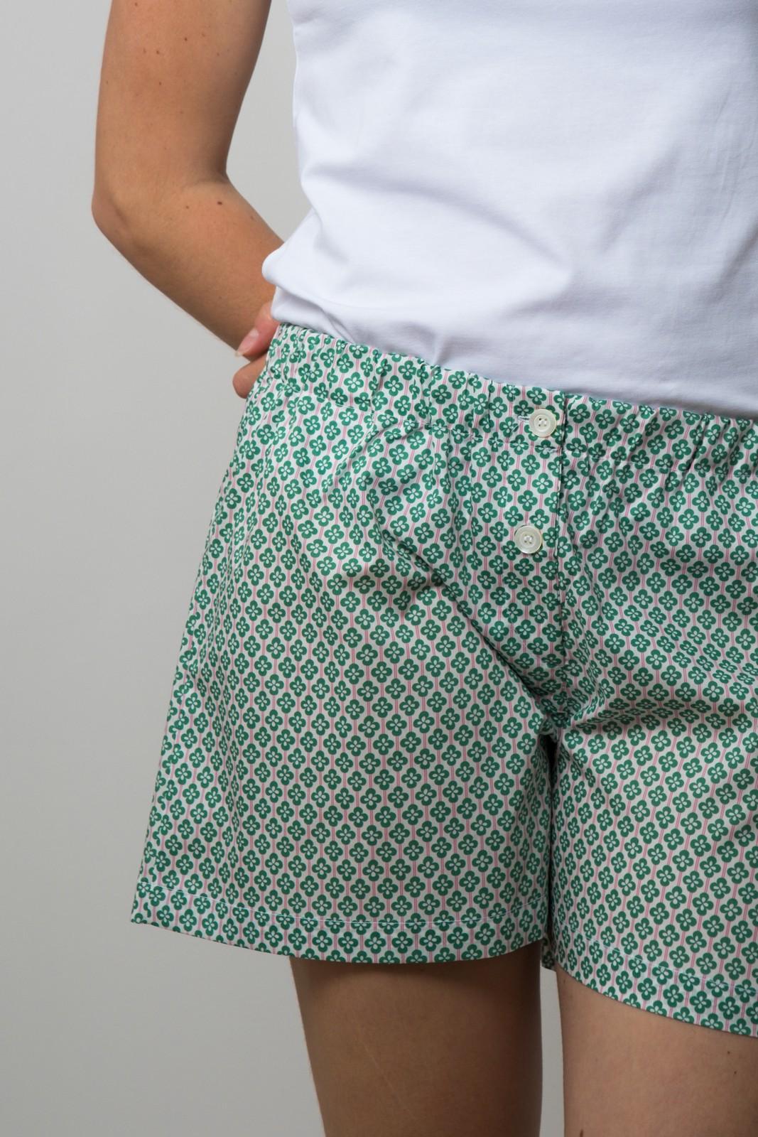 SHORTS LIBERTY DONNA CLOVER FIELDS VERDE SHDL CLOVERVERDE SILVIA SCALMANA 