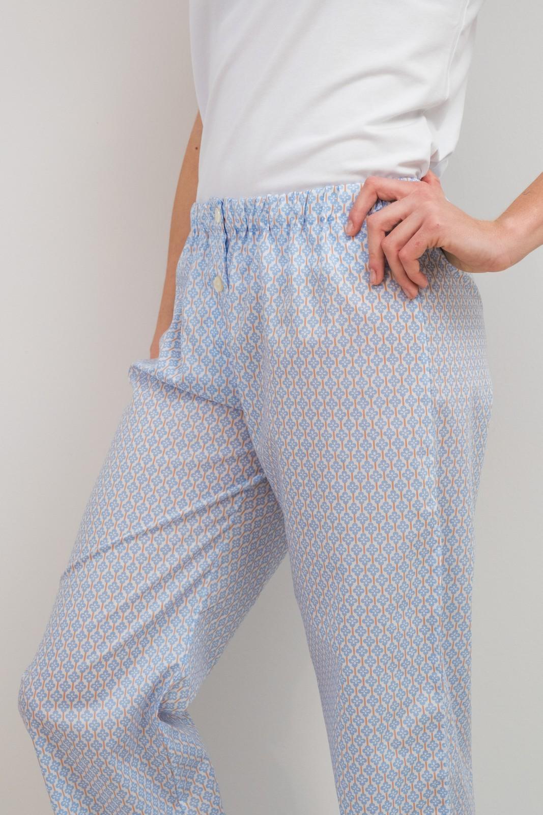 PANTALONI LIBERTY DONNA CLOVER FIELDS AZZURRO PADL CLOVERAZZURRO SILVIA SCALMANA 